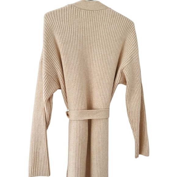H&M Beige Ribbed Knit Long Cardigan - Picture 5 of 8